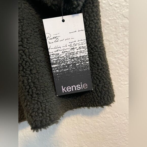 Kenzie Faux Shearling Shawl Collar Coat M. NWT - Picture 9 of 12